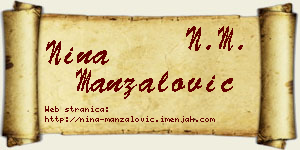 Nina Manzalović vizit kartica